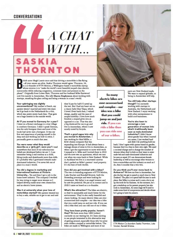 A Chat With ... Saskia Thornton (Dominion Post)